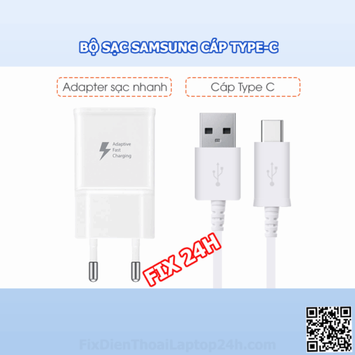 Bộ Sạc Samsung Type-C Chính Hãng Hỗ Trợ Sạc Nhanh Hàng Chuẩn Ít Lỗi [Bảo Hành Lỗi 1 Đổi 1]
